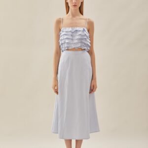 Tiered Frill Top in Mist Blue
