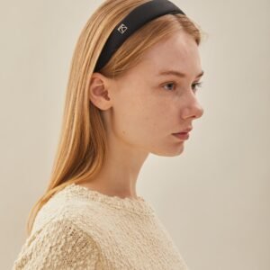 Satin Headband in Black