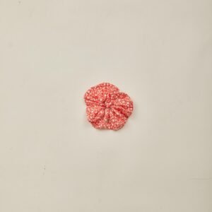 Cotton Scrunchie in Red Bloom