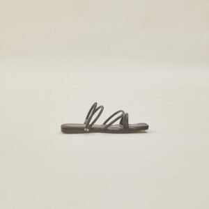 Lea Cross Sandals in Black