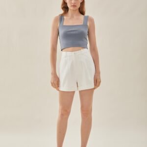 Classic Straight Neck Tank Top in Stonewash